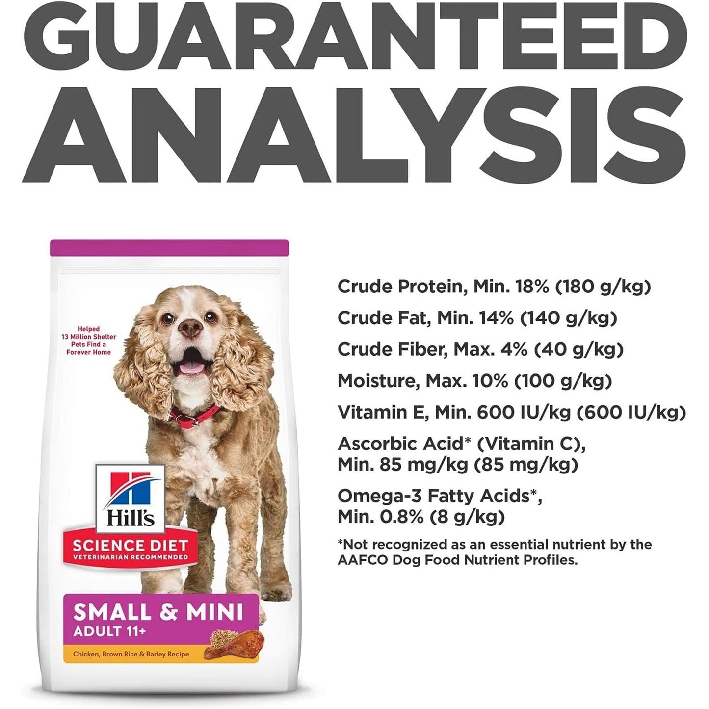 Senior Adult 11+ Small Paws, Chicken Meal, Barley and Brown Rice Recipe, Dry Dog Food for Older Small and Toy Breed Dogs, 2.04Kg Bag