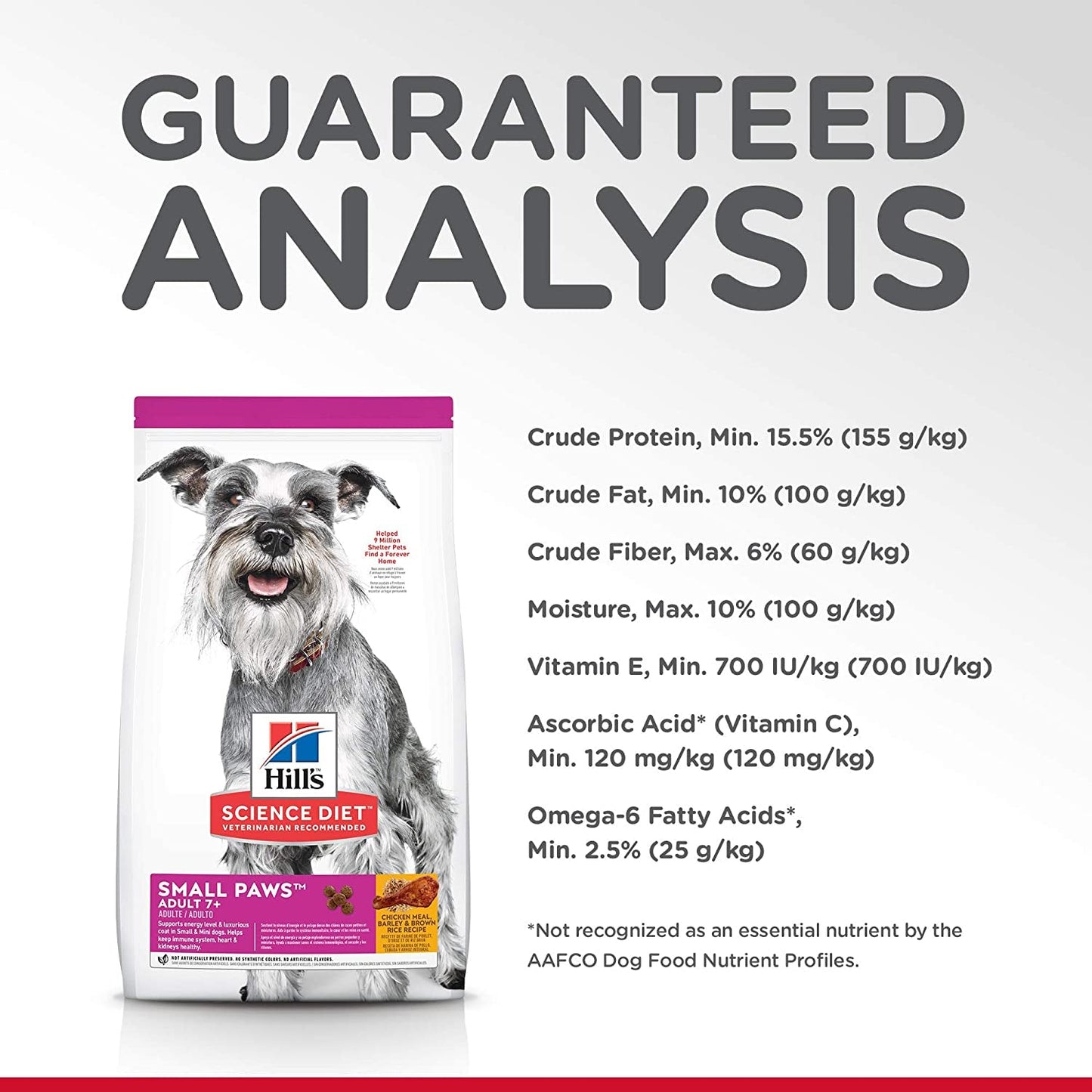 Senior Adult 7+ Small Paws, Chicken Meal, Barley and Brown Rice Recipe, Dry Dog Food for Older Small & Toy Breed Dogs, 1.5Kg Bag