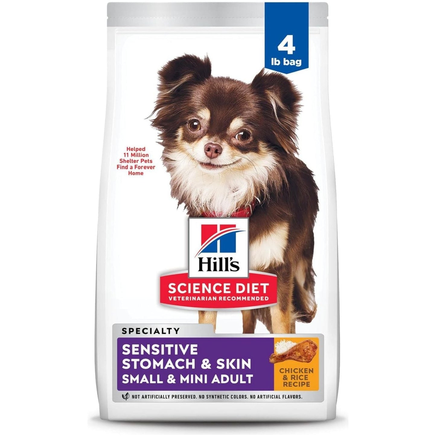 Sensitive Stomach and Skin Adult, Small and Mini, Chicken Recipe, Dry Dog Food, 1.81Kg Bag