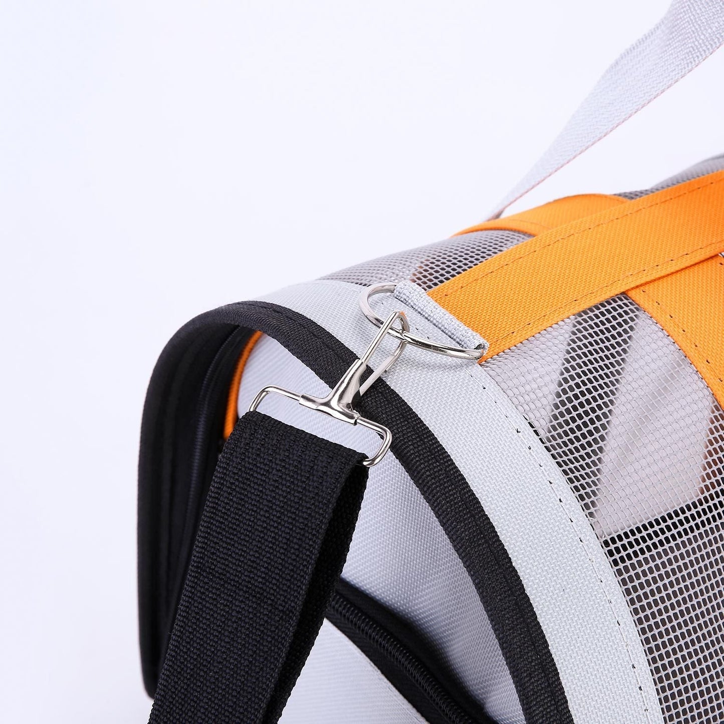Size M Blue And White Foldable Pet Carrier Bag - Lightweight, Breathable, and Spacious for All Seasons
