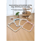 Size S Style 1 Pink And Brown Pet Cooling Mat for Dogs and Cats - Summer Breathable Woven Rattan Bed with Sponge Cushion, Durable and Chew-Resistant