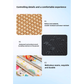 Size S Style 4 Blue And Brown Pet Cooling Mat for Dogs and Cats - Summer Breathable Woven Rattan Bed with Sponge Cushion, Durable and Chew-Resistant