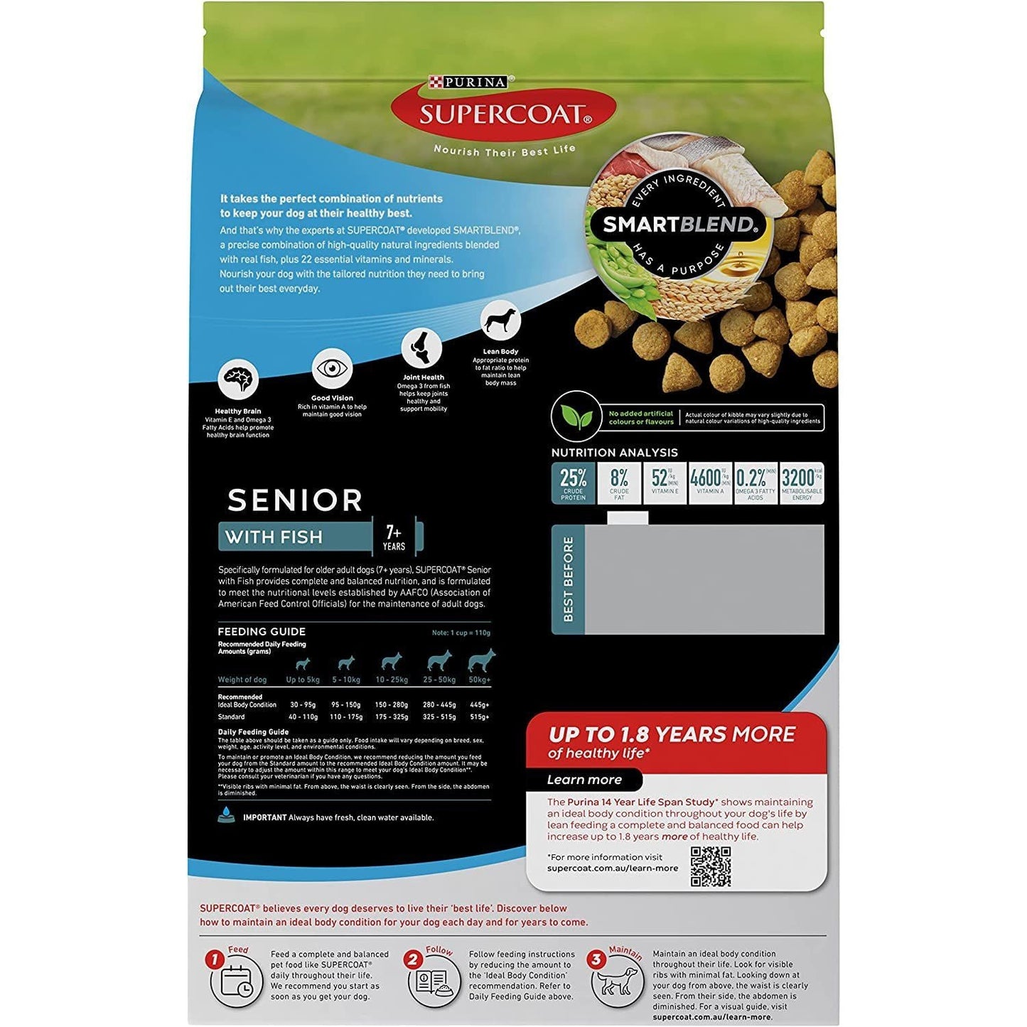 SMARTBLEND Senior Dry Dog Food Fish 2.6Kg