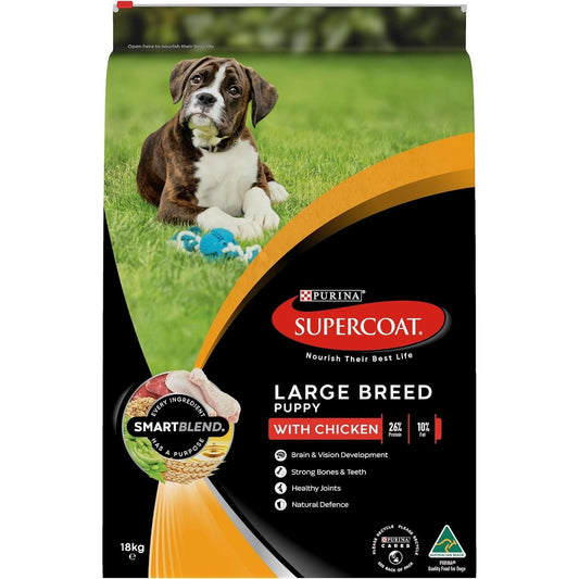 SUPERCOAT SMARTBLEND Puppy Dry Dog Food Large Breed Chicken 18Kg