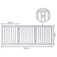 Three Panel Freestanding Dog Gate, White