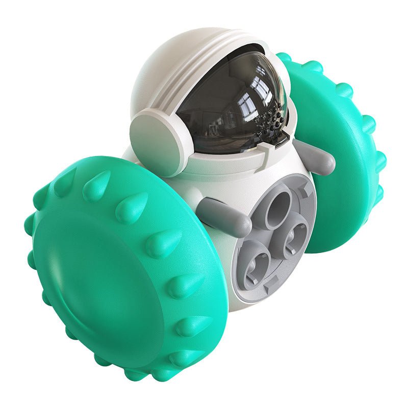 Vibe Geeks Pet Food Dispenser Tumbler Dog Treat Toy - White