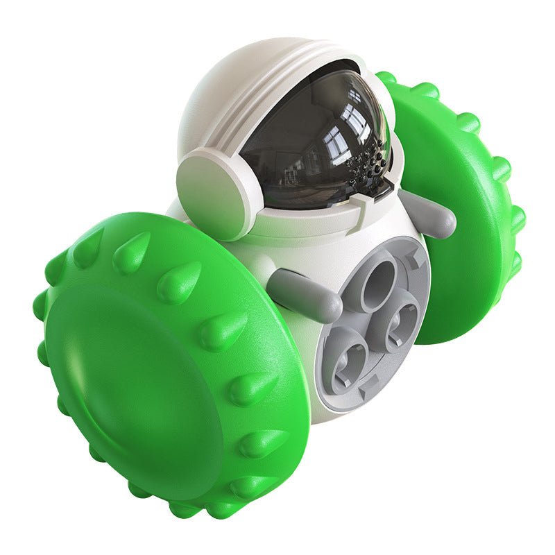Vibe Geeks Pet Food Dispenser Tumbler Dog Treat Toy - White