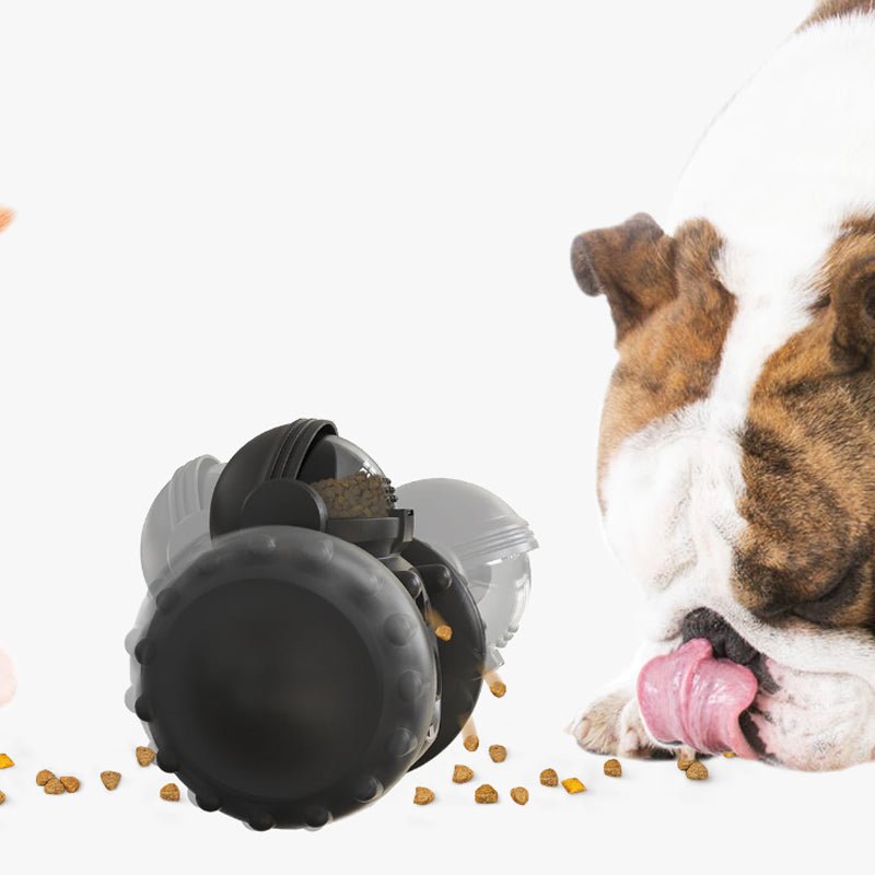 Vibe Geeks Pet Food Dispenser Tumbler Dog Treat Toy - White
