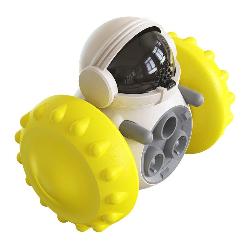 Vibe Geeks Pet Food Dispenser Tumbler Dog Treat Toy - White
