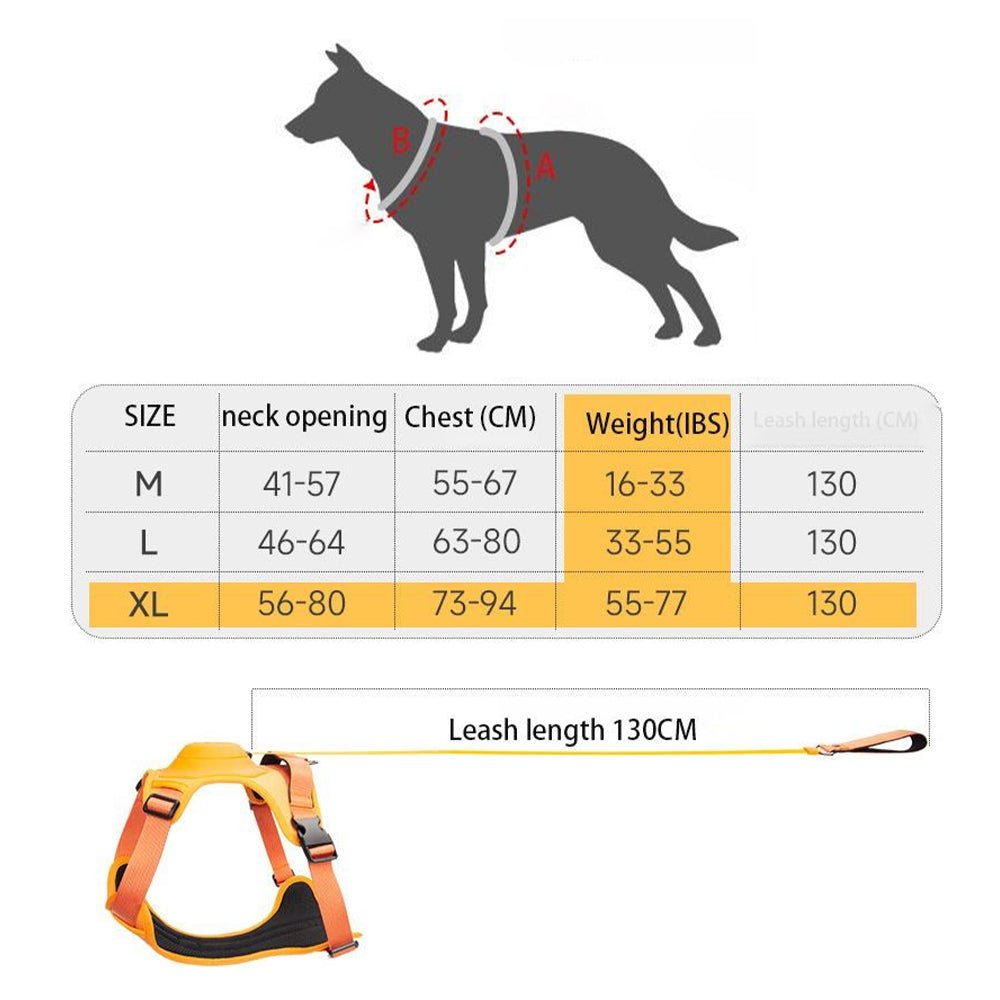 Vibe Geeks Ultimate 2-in-1 Reflective No-pull Dog Harness with Retractable Leash and Control Handle - Green - L