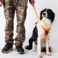 Vibe Geeks Ultimate 2-in-1 Reflective No-pull Dog Harness with Retractable Leash and Control Handle - Orange - L