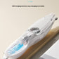 White Rechargeable Pet Grooming Clipper with Built-in Vacuum - Low Noise Hair Trimmer for Dogs & Cats
