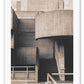 Photography print in black and white concrete neutral architechure with geometric detail