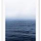 Photography print with ripples in water and ombre blue to white cloud 