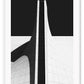 Minimal architechture print black and white texture shadow black background