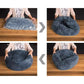 XXL-80cm Dark Gray PawfectFriend Dog Pet Cat Calming Bed Plush Beds Large Fluffy Donut Comfy Cushion Puppy Mat