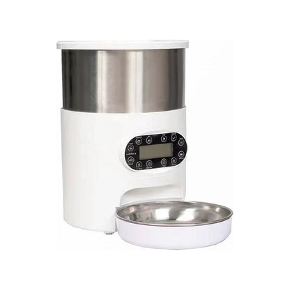 YES4PETS Electric Automatic Pet Dog Cat Rabbit Feeder Stainless Steel 3L Dispenser