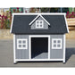 YES4PETS Grey Large Timber Pet Dog Puppy Wooden Cabin  Kennel Timber House