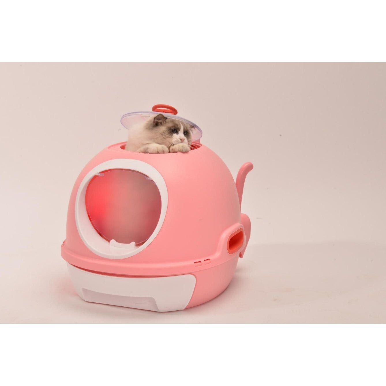 YES4PETS Hooded Cat Toilet Litter Box Tray House With Drawer & Scoop Pink
