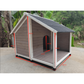 YES4PETS L Timber Pet Dog Kennel House Puppy Wooden Timber Cabin 130x105x100cm Grey
