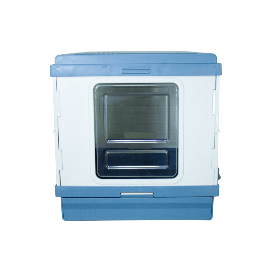 YES4PETS XL Portable Cat Toilet Litter Box Tray Foldable House with Handle and Scoop Blue