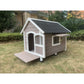 YES4PETS XL Timber Pet Dog Kennel House Puppy Wooden Timber Cabin With Door Grey