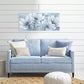 B BLINGBLING Magnolia Flower Picture Wall Decor: Blue and White Flower Canvas Wall Art for Bedroom Floral Painting Frame Ready to Hang (12"x16"x3 Panels)