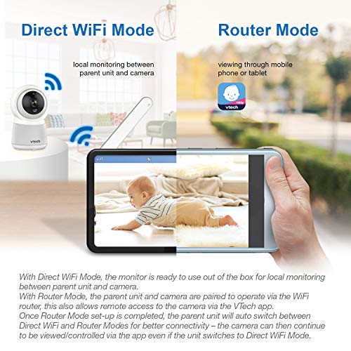 VTech RM7754HD 7" Smart Wi-Fi 1080p HD Video Monitor with Remote Access,
