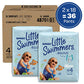 Huggies Little Swimmers Disposable Swim Diapers, Swimpants, Size 4 Medium (24-34 lb.), 36 Ct. (Packaging May Vary)
