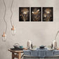 Abstract Wall Art Golden Flowers Canvas Pictures Contemporary Minimalism Abstract Artwork for Bedroom Bathroom Living Room Wall Decor 12" x 16" x 3 Pieces