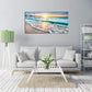Baisuart S02250 Canvas Prints Wall Art Beach Sunset Ocean Waves Nature Pictures Stretched Canvas Wooden Framed for living Room Bedroom and Office