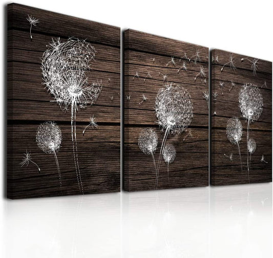Family Wall Decor For Living Room Canvas Wall Art For Bedroom Modern Wall Decorations For Kitchen Abstract Art Bathroom Wall Paintings Dandelion Flowers Wall Pictures Artwork Home Decoration 3 Piece