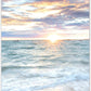 Canvas Decorative Painting Sunrise Coastal Poster Blue Sea Landscape Picture Print Beach Wall Art for Living Room Home Mural-40X60cm No Frame