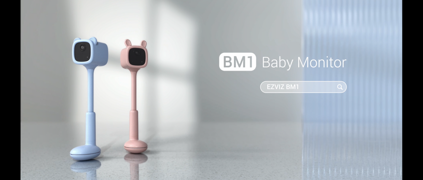 EZVIZ Smart Video Baby Monitor with Baby Crying and Activity Detection, Wireless Battery-Powered, Out-of-Crib Alerts, 1080P Baby Camera, Night Vision, Wire-Free Setup, 2-Way Talk, Alexa (BM1, Bear)