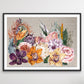 Boho Garden -  Contemporary Canvas or Art Print With Boho Flowers