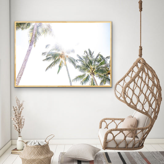 Daydream Island - Boho Palm Tropical Wall Art or Canvas Print