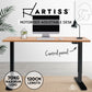Artiss Standing Desk Adjustable Height Desk Electric Motorised Black Frame Oak Desk Top 120cm