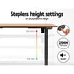 Artiss Standing Desk Adjustable Height Desk Electric Motorised Black Frame Oak Desk Top 120cm