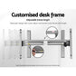 Artiss Standing Desk Adjustable Height Desk Electric Motorised Grey Frame White Desk Top 120cm