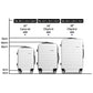Stockholm 3pcs Luggage Set Travel Suitcase TSA Hard Case White