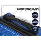 Miami 2pc Luggage Suitcase Set Travel TSA Hard Case Blue