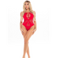 Duchess High Neck Bodysuit Red